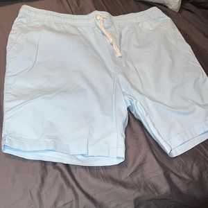 Light blue drawstring shorts